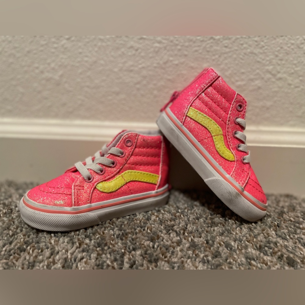 Vans pink glitter size 4 toddler